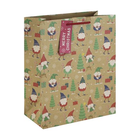 Eurowrap - Gonk Brown Kraft - Large Gift Bag