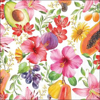 Ambiente - Paper Napkins - Pack of 20 - Luncheon Size - Tropical Delights
