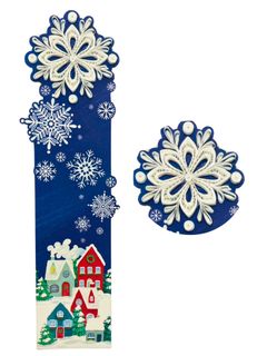 Origamo - Bookmark - Snowy Village