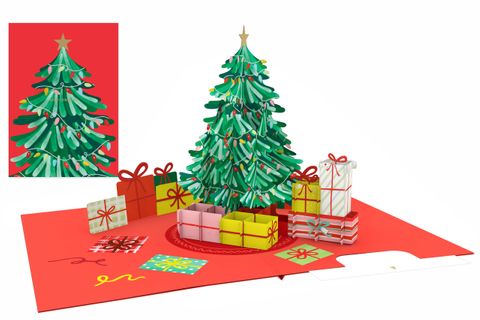 Origamo - Pop Up Christmas Card - Kirigami Collection - Christmas Tree