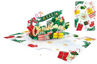Origamo - Pop Up Christmas Card - Kirigami Collection - Merry Christmas (Gifts)