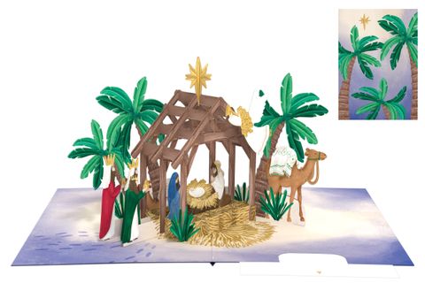 Origamo - Pop Up Christmas Card - Kirigami Collection - Nativity
