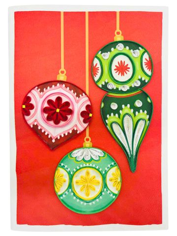Origamo - Quilling Christmas Card - Filigrana Collection - Festive Baubles