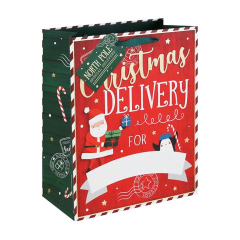 Eurowrap - Christmas Delivery Personalised - Large Gift Bag