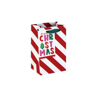 Eurowrap - Merry Christmas Candy Cane - Perfume Gift Bag