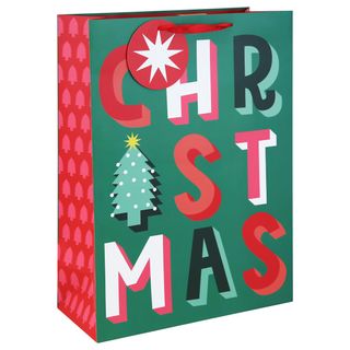 Eurowrap - Merry Christmas Bright - Extra Large Gift Bag