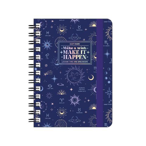 Legami - 2027 Weekly Spiral Bound Diary - Small - Celestial
