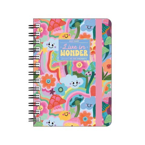 Legami - 2027 Weekly Spiral Bound Diary - Small - Mushrooms