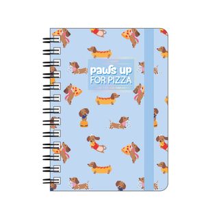 Legami - 2027 Weekly Spiral Bound Diary - Small - Dachshund Pizza