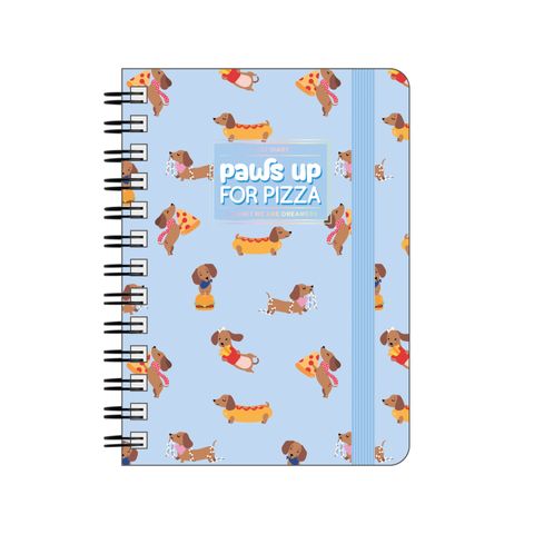 Legami - 2027 Weekly Spiral Bound Diary - Small - Dachshund Pizza
