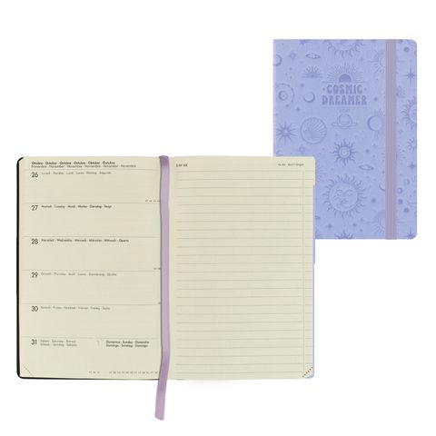 Legami - 2027 Weekly Diary with Notebook - Medium - Cosmic Lilac