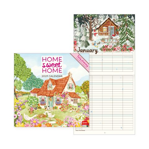 Legami - 2027 Wall Calendar - Uncoated - 30 x 29 cm - Home Sweet Home