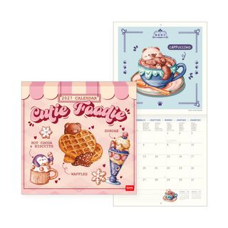 Legami - 2027 Wall Calendar - Uncoated - 30 x 29 cm - Cutie Foodie