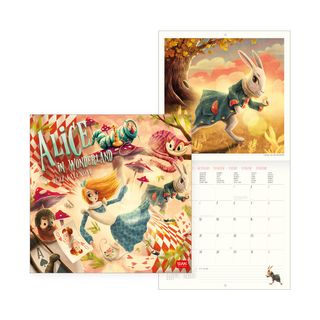 Legami - 2027 Wall Calendar - Uncoated - 30 x 29 cm - Alice In Wonderland