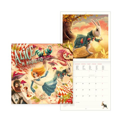 Legami - 2027 Wall Calendar - Uncoated - 30 x 29 cm - Alice In Wonderland
