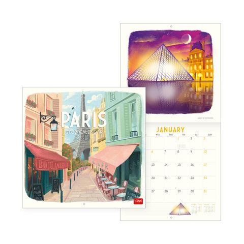Legami - 2027 Wall Calendar - Uncoated - 30 x 29 cm - Paris