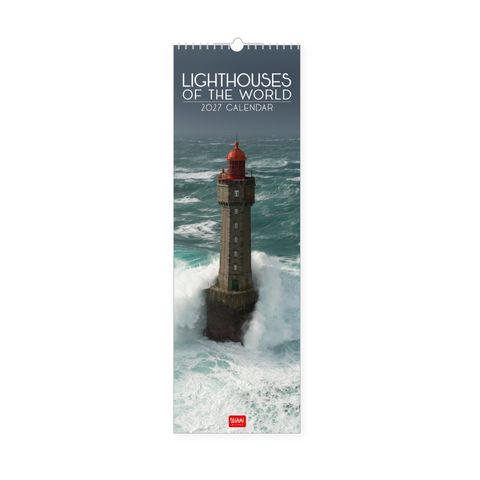 Legami - 2027 Wall Calendar 16 x 49 cm - Lighthouses of the World
