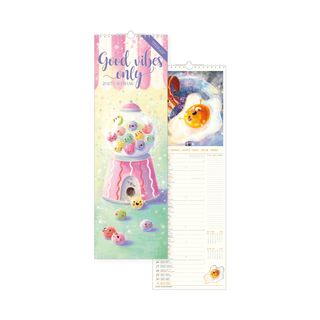 Legami - 2027 Wall Calendar - Uncoated - 18 x 49 cm - Good Vibes Only