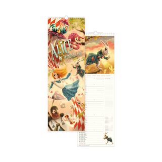 Legami - 2027 Wall Calendar - Uncoated - 18 x 49 cm - Alice In Wonderland