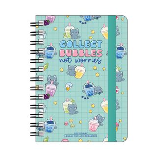 Legami - 2027 Weekly Spiral Bound Diary - Large - Kitty Bubble Tea