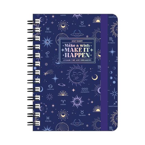 Legami - 2027 Weekly Spiral Bound Diary - Large - Celestial