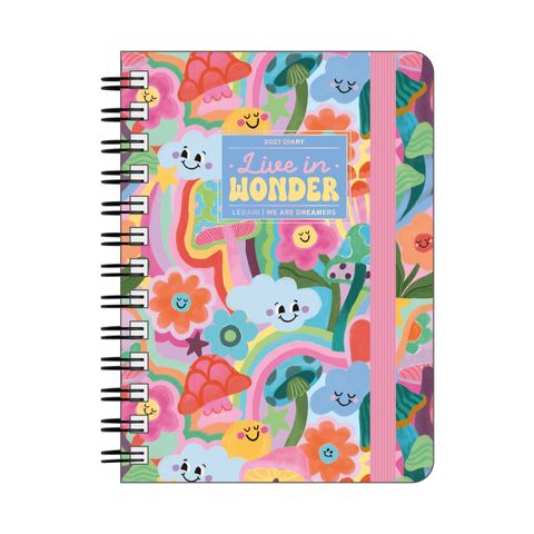 Legami - 2027 Weekly Spiral Bound Diary - Large - Mushrooms