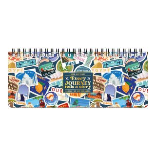 Legami - 2027 Weekly Desk Planner - Travel Stickers