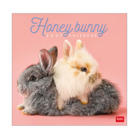 Legami - 2027 Wall Calendar 30 x 29 cm - Honey Bunny