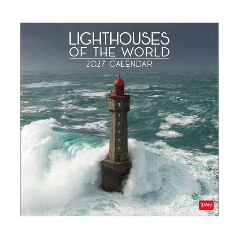 Legami - 2027 Wall Calendar 30 x 29 cm - Lighthouses of the World