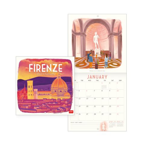 Legami - 2027 Wall Calendar - Uncoated - 18 x 18 cm - Firenze