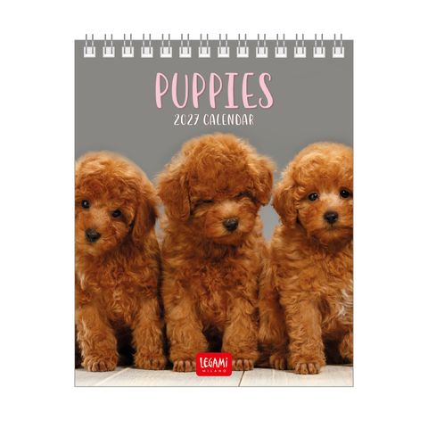Legami - 2027 Desk Calendar 12 x 14.5 cm - Puppies