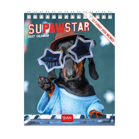 Legami - 2027 Desk Calendar 12 x 14.5 cm - Supawstar