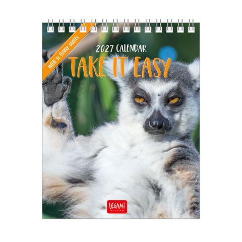 Legami - 2027 Desk Calendar 12 x 14.5 cm - Take It Easy