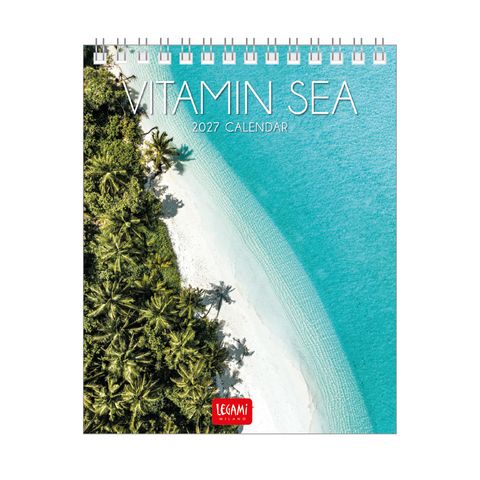 Legami - 2027 Desk Calendar 12 x 14.5 cm - Vitamin Sea