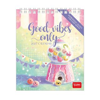 Legami - 2027 Desk Calendar 12 x 14.5 cm - Good Vibes Only