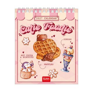Legami - 2027 Desk Calendar 12 x 14.5 cm - Cutie Foodie