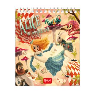 Legami - 2027 Desk Calendar 12 x 14.5 cm - Alice In Wonderland