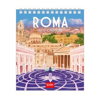 Legami - 2027 Desk Calendar 12 x 14.5 cm - Roma