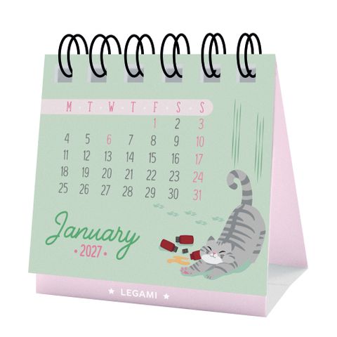 Legami - 2027 Micro Calendar - Kitty (Ships in CDU of 7)