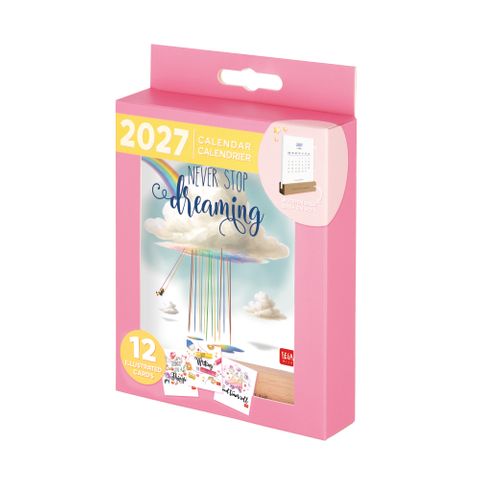 Legami - 2027 Calendar With Wooden Base - Aphorisms (Ships in CDU of 7)