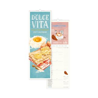 Legami - 2027 Wall Calendar - Uncoated - 18 x 49 cm - La Dolce Vita