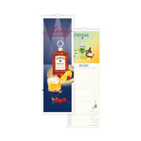 Legami - 2027 Wall Calendar - Uncoated - 18 x 49 cm - Cheers
