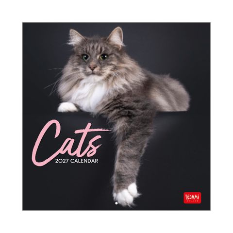 Legami - 2027 Wall Calendar 18 x 18 cm - Cats