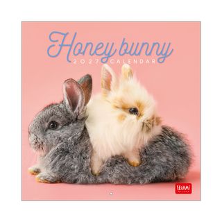 Legami - 2027 Wall Calendar 18 x 18 cm - Honey Bunny