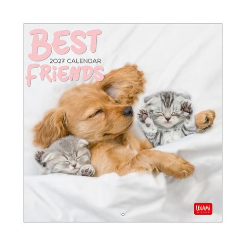 Legami - 2027 Wall Calendar 18 x 18 cm - Best Friends