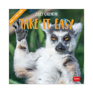 Legami - 2027 Wall Calendar 18 x 18 cm - Take It Easy