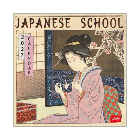 Legami - 2027 Wall Calendar 18 x 18 cm - Japanese School