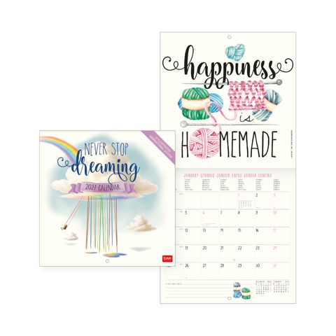 Legami - 2027 Wall Calendar - Uncoated - 18 x 18 cm - Aphorisms