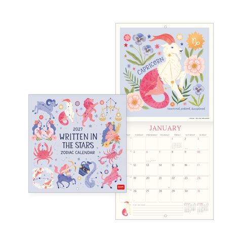 Legami - 2027 Wall Calendar - Uncoated - 18 x 18 cm - Written in the Stars