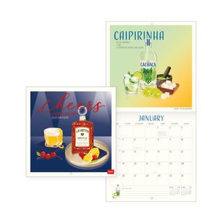 Legami - 2027 Wall Calendar - Uncoated - 18 x 18 cm - Cheers